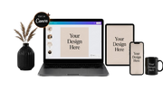 Mega Canva Mockup Bundle | 40+ Editable Mockup Elements